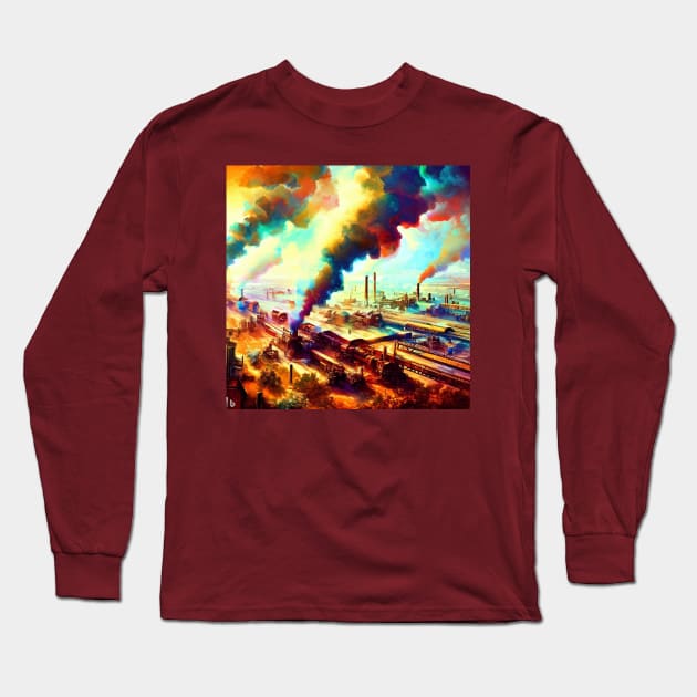 Industrial Revolution Long Sleeve T-Shirt by Abstract Gallery